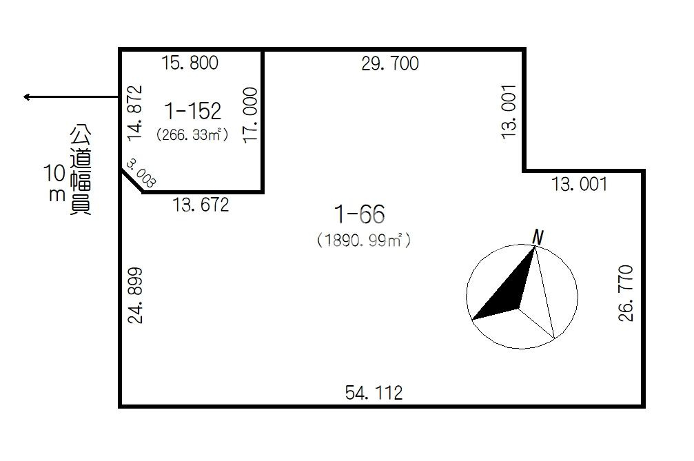 星が浦北2丁目　銭湯跡地の区画図