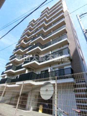 パークアクシス蒲田弐番館の外観|2009年3月築　RC鉄筋コンクリート造地上10階建て1R～1DK総戸数51戸　東京都大田区蒲田本町2丁目　JR京浜東北線蒲田駅、京急本線京急蒲田駅も徒歩圏内ペット可高級賃貸マンション
