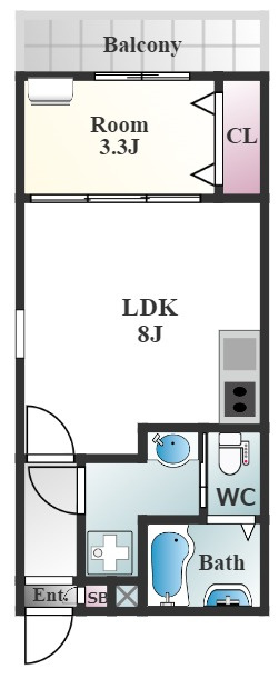 ジーメゾン寝屋川秦町アリビオの間取り