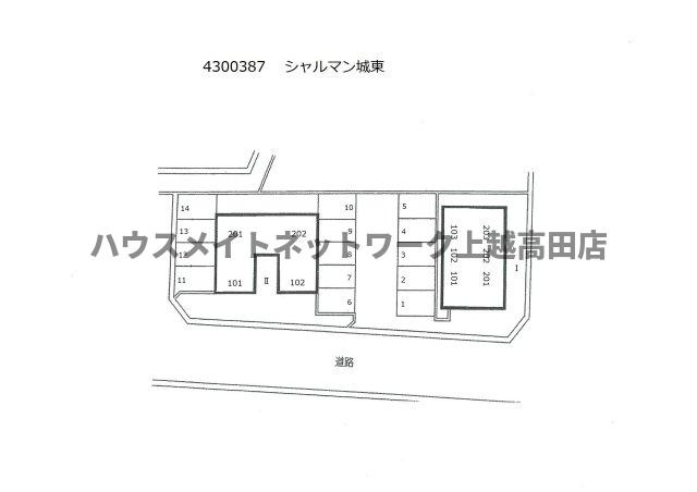 シャルマン城東Ⅱの区画図|配置図