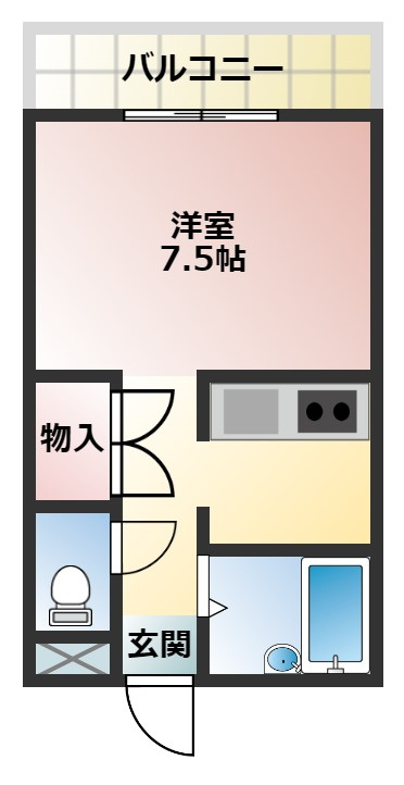 エレガンスメゾン６Aの間取り