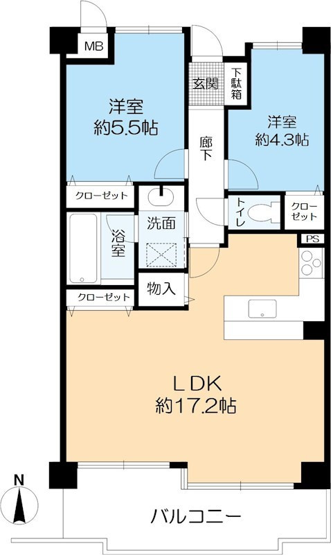 ヴェルドール芦屋の間取り