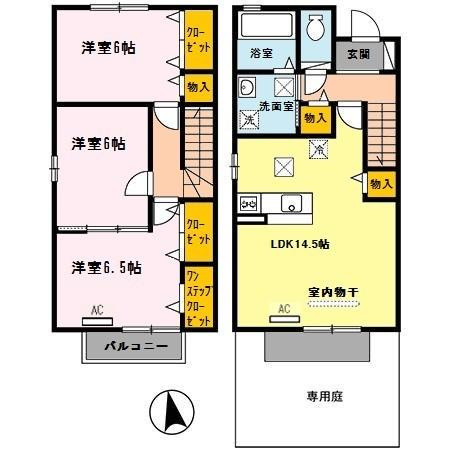 【間取り】 | アルペジオ西浜　B棟