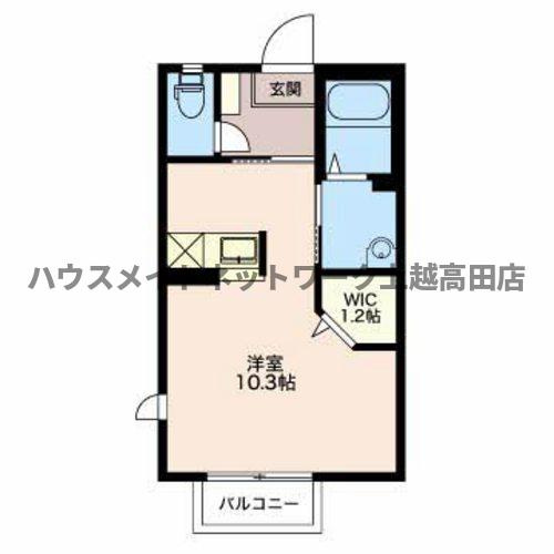 エーデルハイムの間取り|間取図（エーデルハイム 105）1R