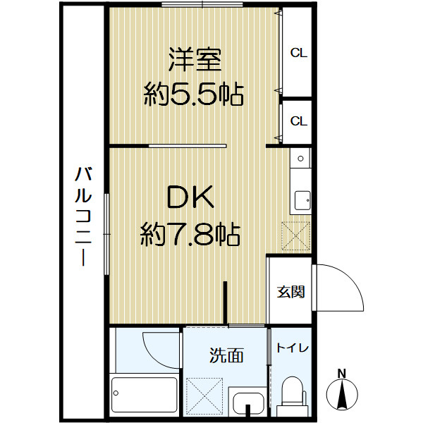 日住京都五条アパートメントの間取り