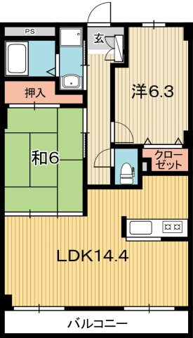 フィネス南川添の間取り