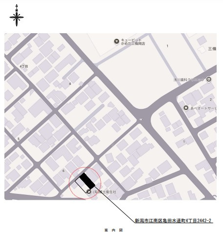 江南区亀田水道町4丁目　新築戸建の地図