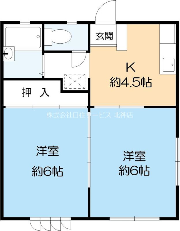 ハイツ北町　101の間取り