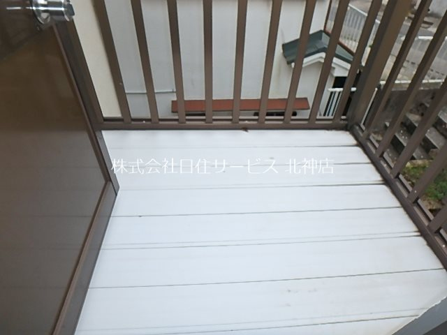 神戸市北区有野町唐櫃の一戸建てのバルコニー
