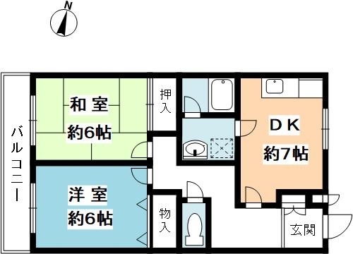 堂中ハイツ　の間取り