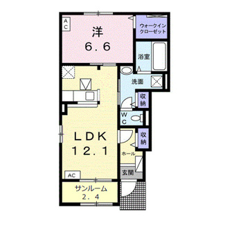 【間取り】 | ＹＫ　ヴィレッジⅠ