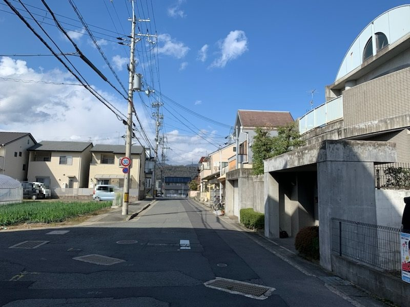 北区西賀茂榿ノ木町戸建の外観|南側から北を向いて撮影