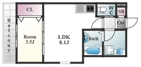 ジーメゾン寝屋川秦町ルシェールの間取り