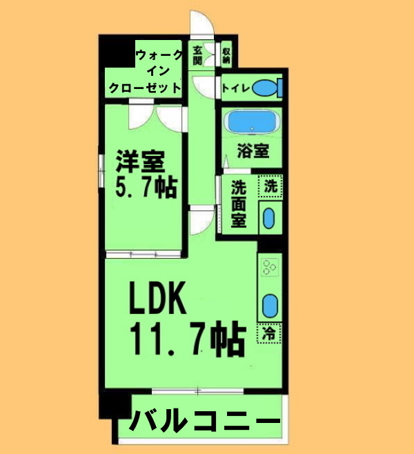 レジデンス悠海の間取り|間取り反転タイプ