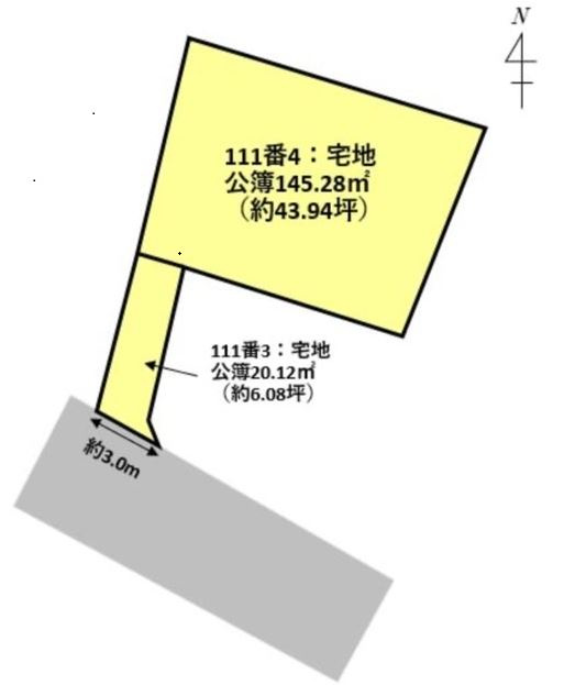 藤岡市鮎川　中古850の区画図