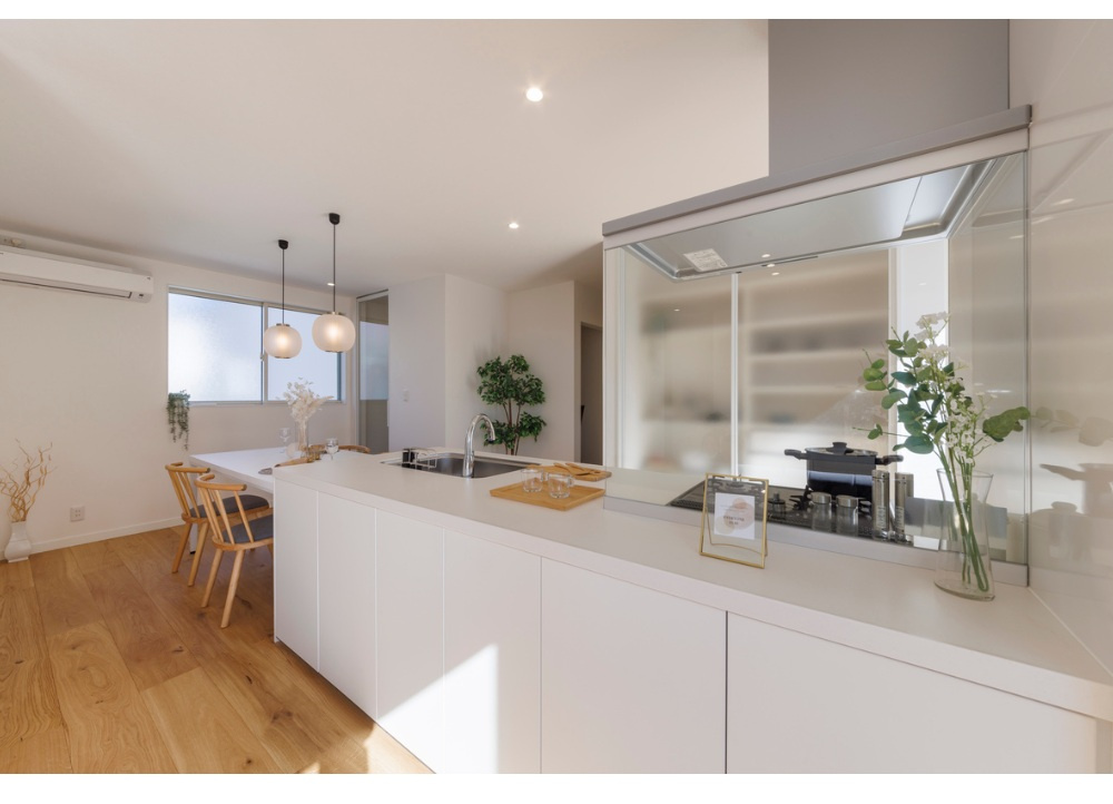 新築戸建　掛川市上西郷モデルハウスのキッチン|現地写真