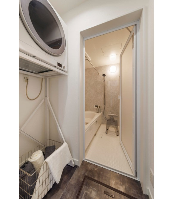 新築戸建　掛川市上西郷モデルハウスの脱衣所|現地写真