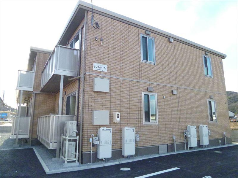 倉敷市林のアパートの外観