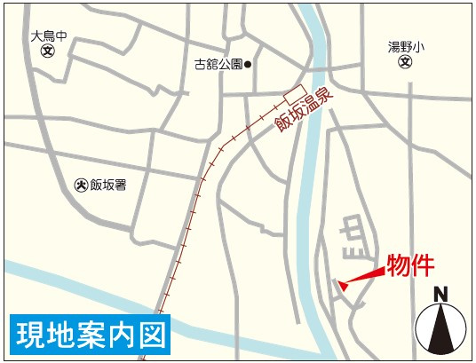 福島市飯坂町第11　CradleGarden　全2棟の地図