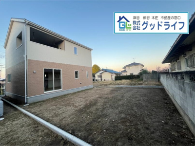 【外観】 | 本庄市児玉町金屋第６　Cradle garden　新築戸建　全2棟　2号棟 | 広いお庭で家庭菜園はいかがでしょうか♪