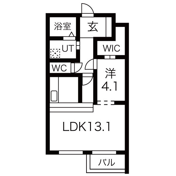 春日井市味美町１丁目の賃貸マンションの間取り
