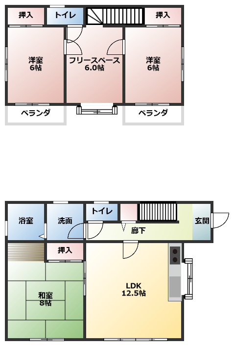 明知町戸建の間取り