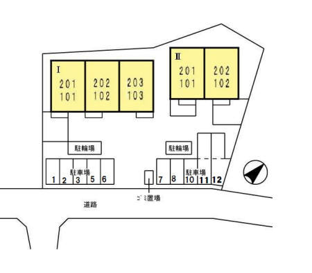 エクセレント三輪野山 Ⅰの区画図