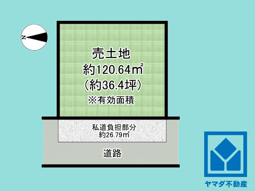 伏見区深草大亀谷万帖敷町の土地図