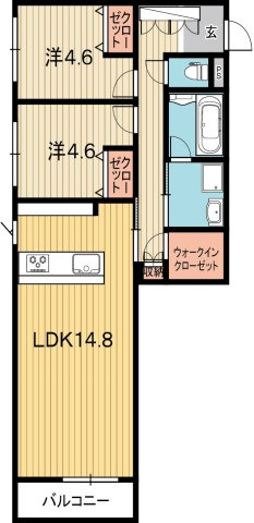リーヴァかもべⅡの間取り