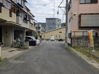 【前面道路含む現地写真】 | 山科区大宅細田町　売地（建築条件付き）