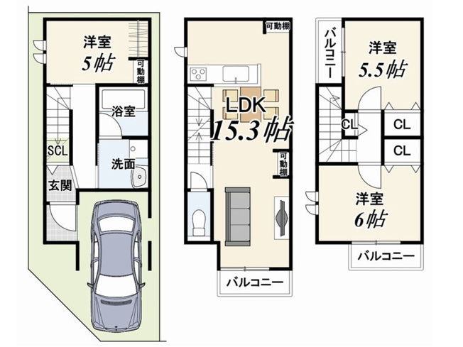 【参考プラン】 | 山科区大宅細田町　売地（建築条件付き）