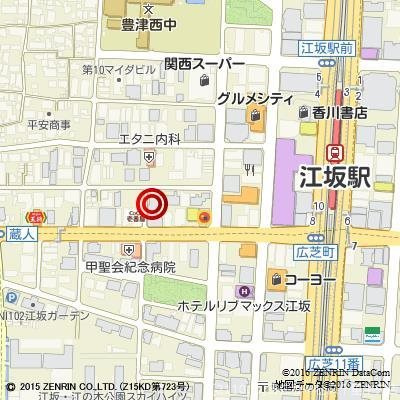 ライオンズマンション第6江坂の地図