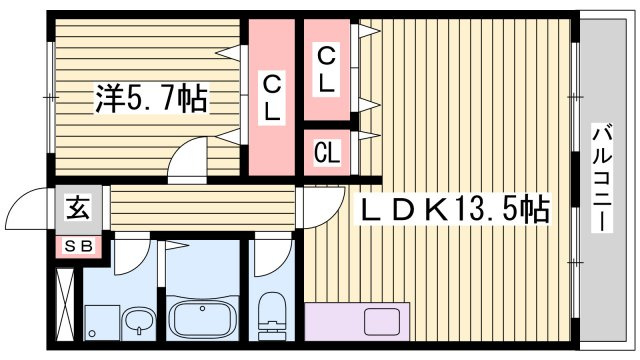 ディアコートＫの間取り