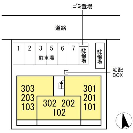 レクラン（L’ecrin）の駐車場|同施工会社、同型タイプです／※現況優先