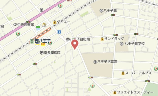 祝：成約済み　西八王子ハイツ　A棟　八王子市　中古マンションの地図|～仲介手数料無料☆八王子ひなた不動産～西八王子ハイツ　A棟
