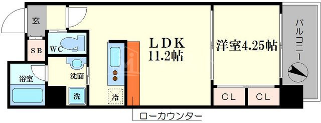 ラクラス江戸堀の間取り