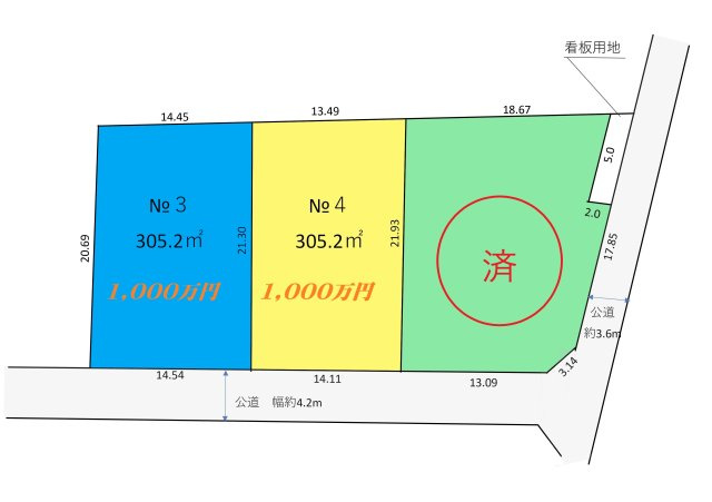 土地 狭山市柏原 全7区画
