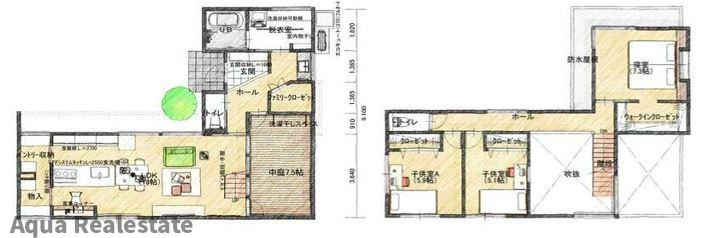 丸亀市飯野町西分　未入居モデルハウスの間取り