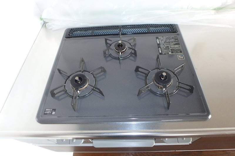 アペックス・コウヨウⅡのキッチン|料理好きの為の３口コンロ