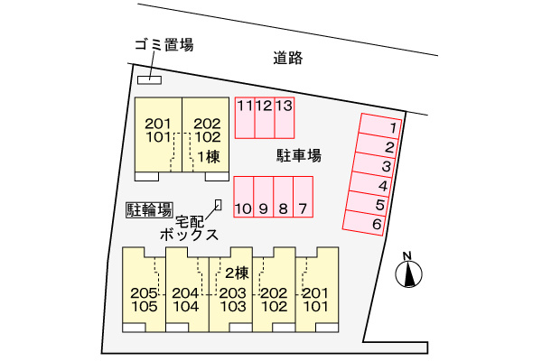 フェリーチェＢの駐車場|駐車場