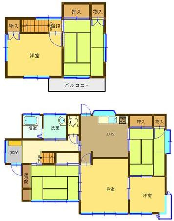 小山市乙女1丁目　中古戸建の間取り
