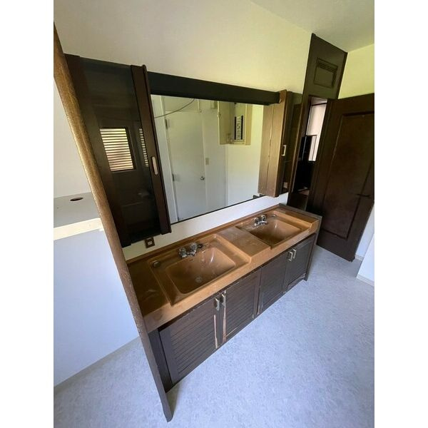 和泉市山荘町１丁目の一戸建ての独立洗面台|独立洗面化粧台が付いています