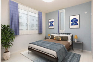 【寝室】 | シャーメゾン　宇賀野 | 寝室のベッドを配置したイメージです。＊家具等は付きません