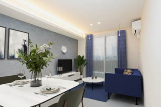 【居間・リビング】 | シャーメゾン　宇賀野 | 家具を配置するとこんな感じになります。＊家具等は付きません