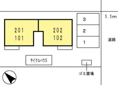 メゾン松之浜Ⅱの区画図