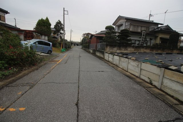 古河市中田の前面道路含む現地写真|2019年11月撮影
