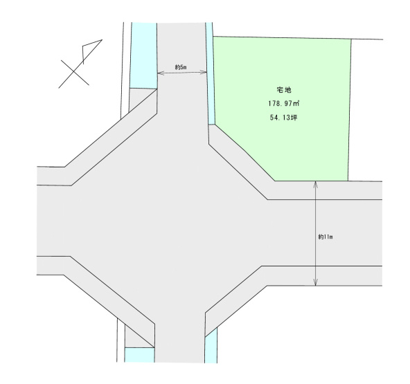 西条市今在家土地【270】54.13坪の区画図