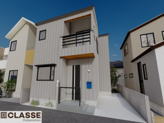 【完成予想図】 | 宇治市広野町大開1区画　売土地　建築条件付き | 弊社は、気密測定器を保有しており、自社での気密測定を実現しております。気密処理をし、気密測定まで標準でさせていただいております。