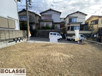【前面道路含む現地写真】 | 宇治市広野町大開1区画　売土地　建築条件無し
