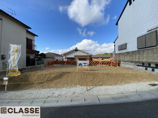 【前面道路含む現地写真】 | 宇治市広野町大開1区画　売土地　建築条件無し
